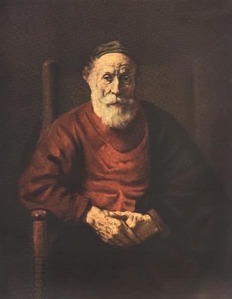REMBRANDT Harmenszoon van Rijn Portrait of an Old Man in Red ry China oil painting art
